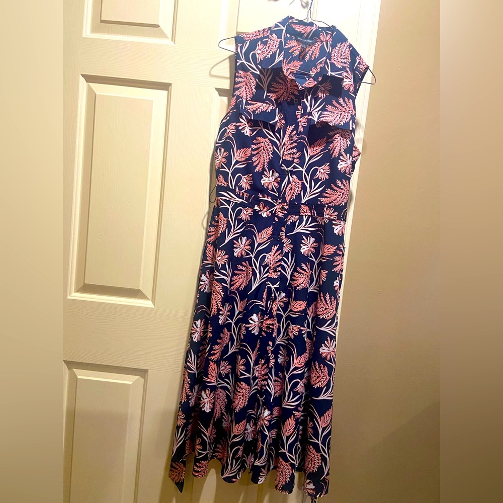 Floral Navy and Pink Dress